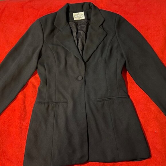 Me Visto Black Blazer Women’s Size L – Classic One Button Tailored Jacket - Picture 4 of 5